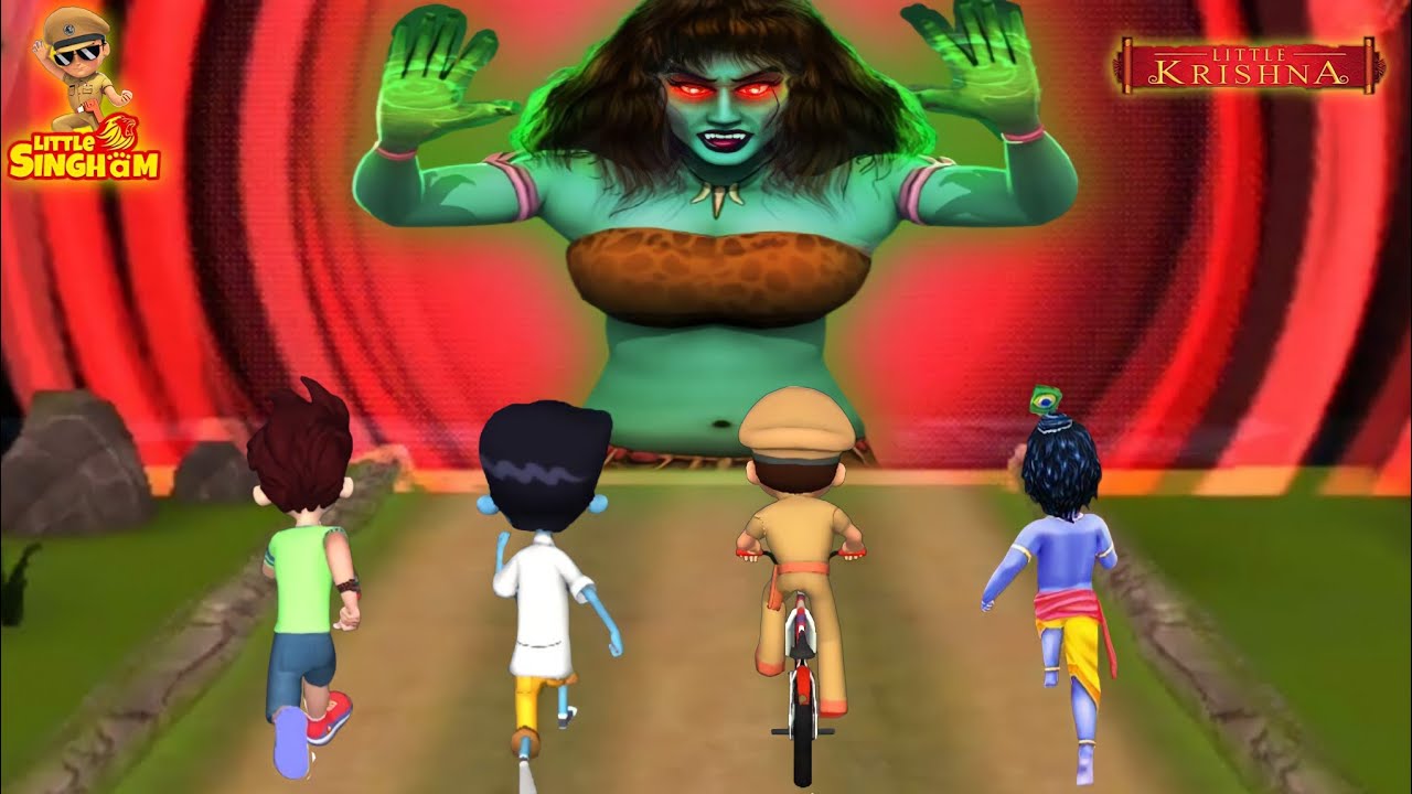  Kris Roll No 21 vs Kicko and Super Speedo vs Little Krishna vs Little Singham Cycle Race Gameplay 