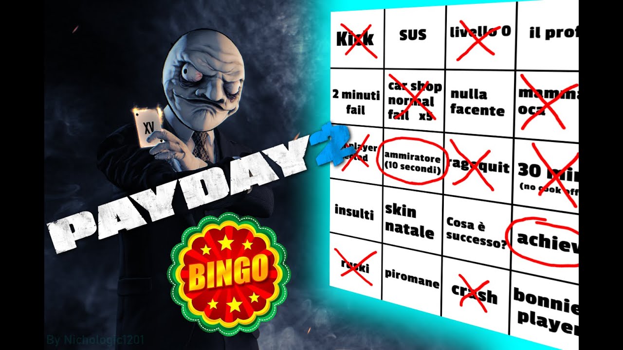 PAYDAY 2 BINGO by Nichologic1201