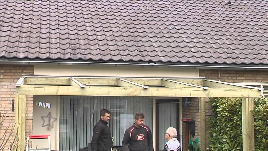 Opbouwvideo van een houten veranda van Theunissen tuinhuisjes