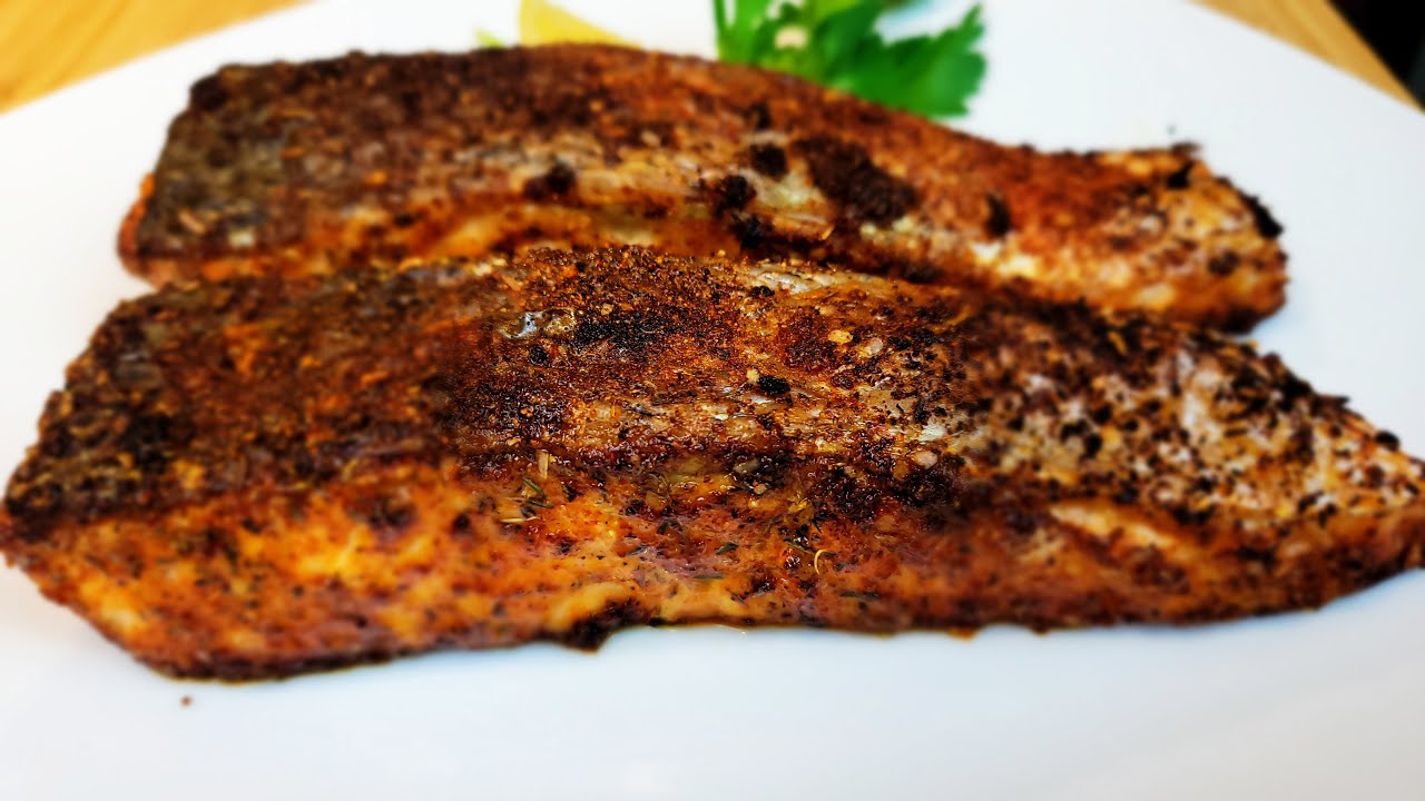 Air Fried Crispy-Skinned Blackened Salmon || Best Tender & Moist Fish Recipe || Low Carb