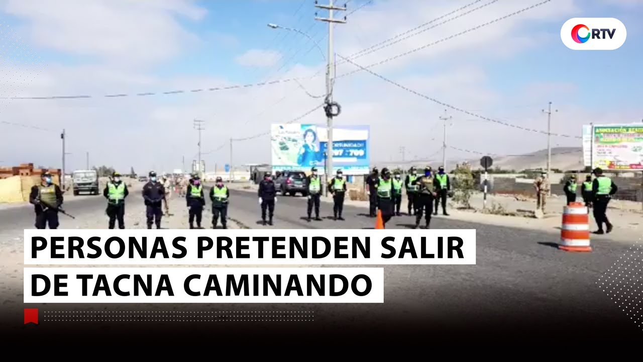 Coronavirus en el Perú: Personas pretenden salir de Tacna caminando por la Costanera