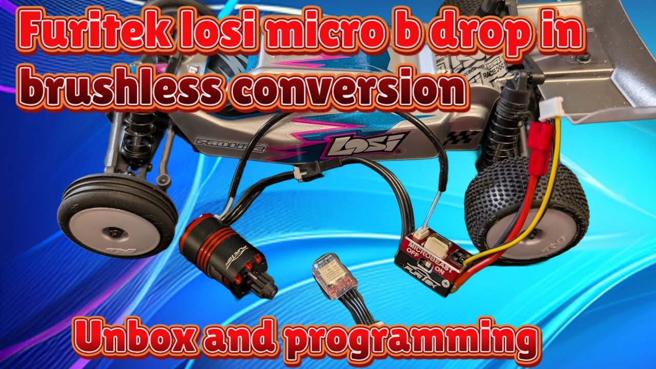 FURITEK GRASSHOPPER Brushless Sensored ESC/Motor for Losi Micro B unbox and programming.
