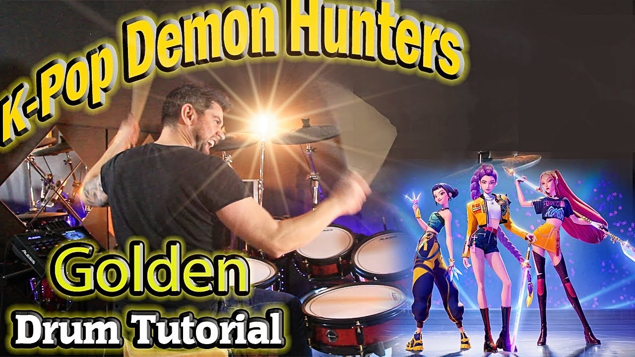 Golden - KPop Demon Hunters - Урок по игре на барабанах