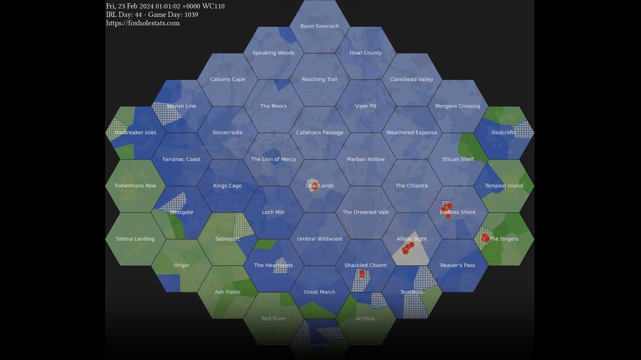 Foxhole - War 110 Timelapse (Jan 10 - Feb 23)