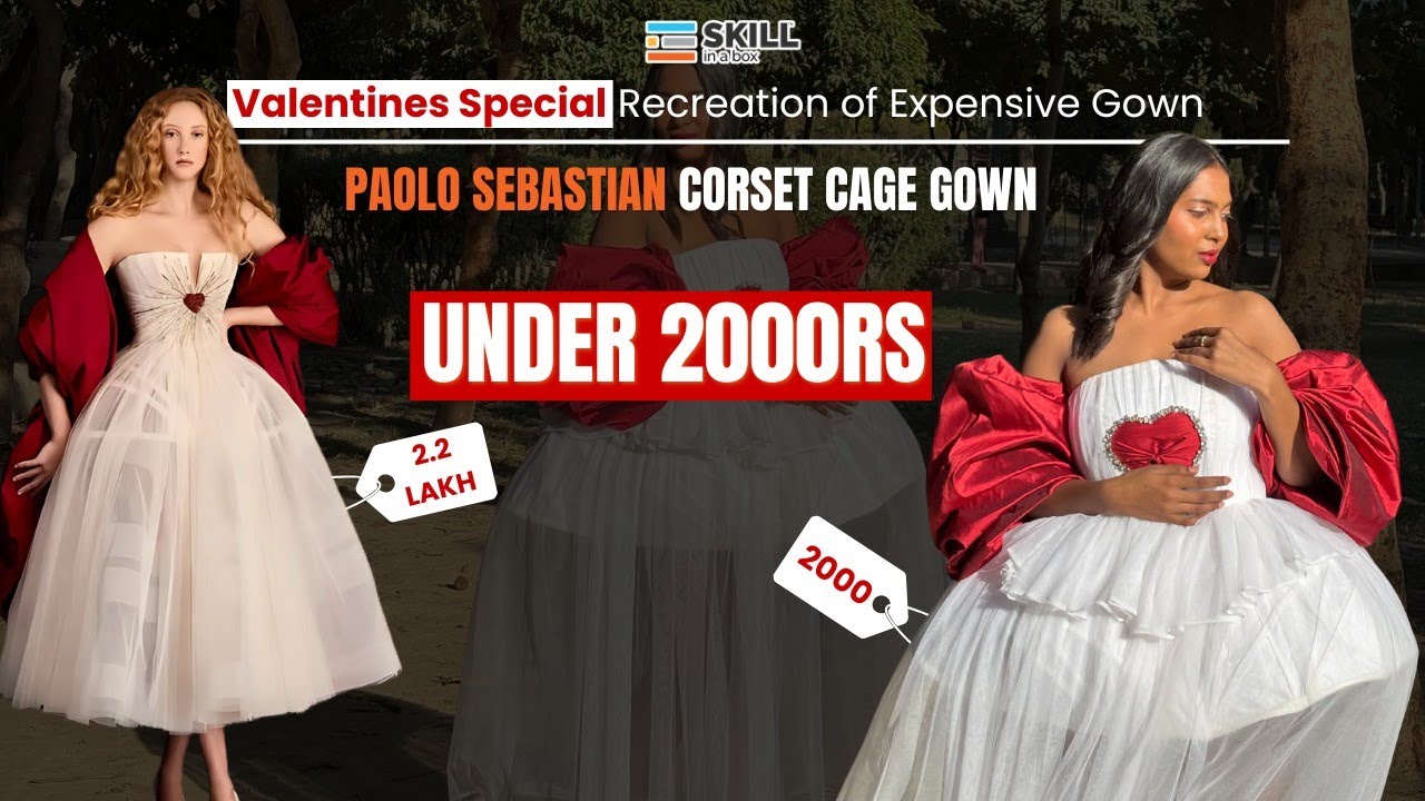 Valentine’s Special | Paolo Sebastian-Inspired Gown | Garment Vlog by Skillinabox #skillinabox