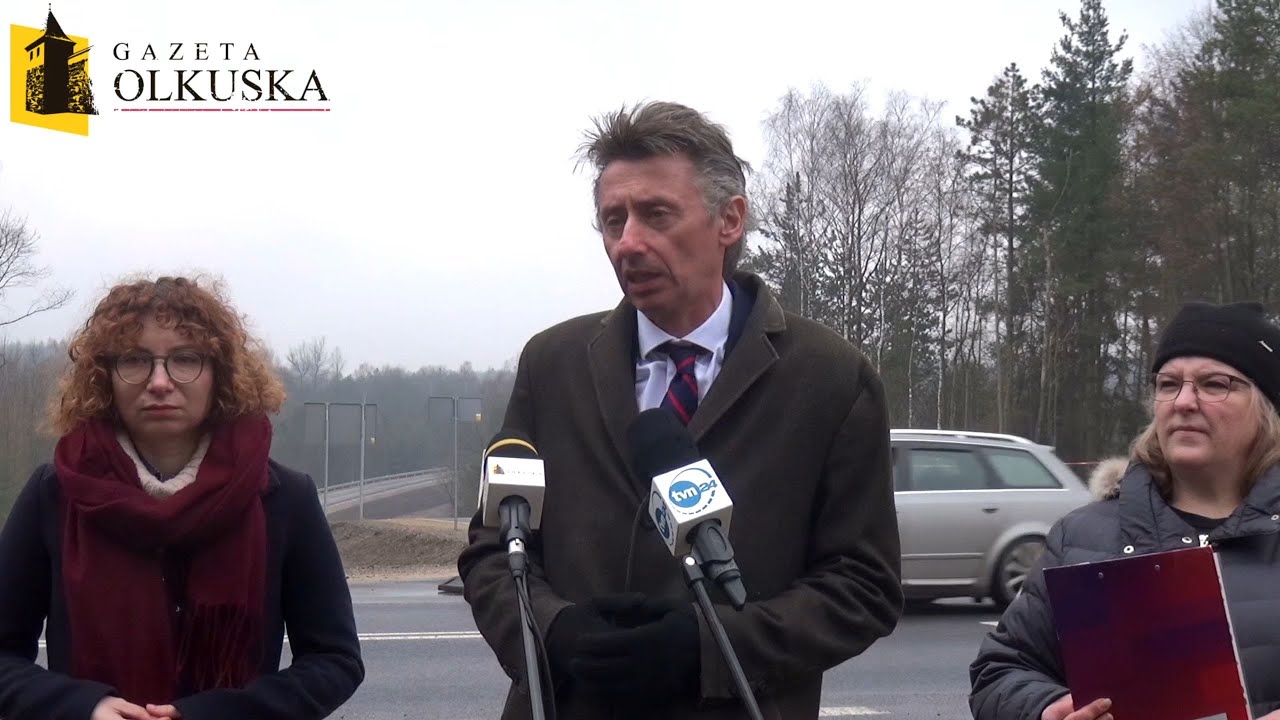 Zapadliska w Bolesławiu, podtopienia w powiecie olkuskim - konferencja prasowa