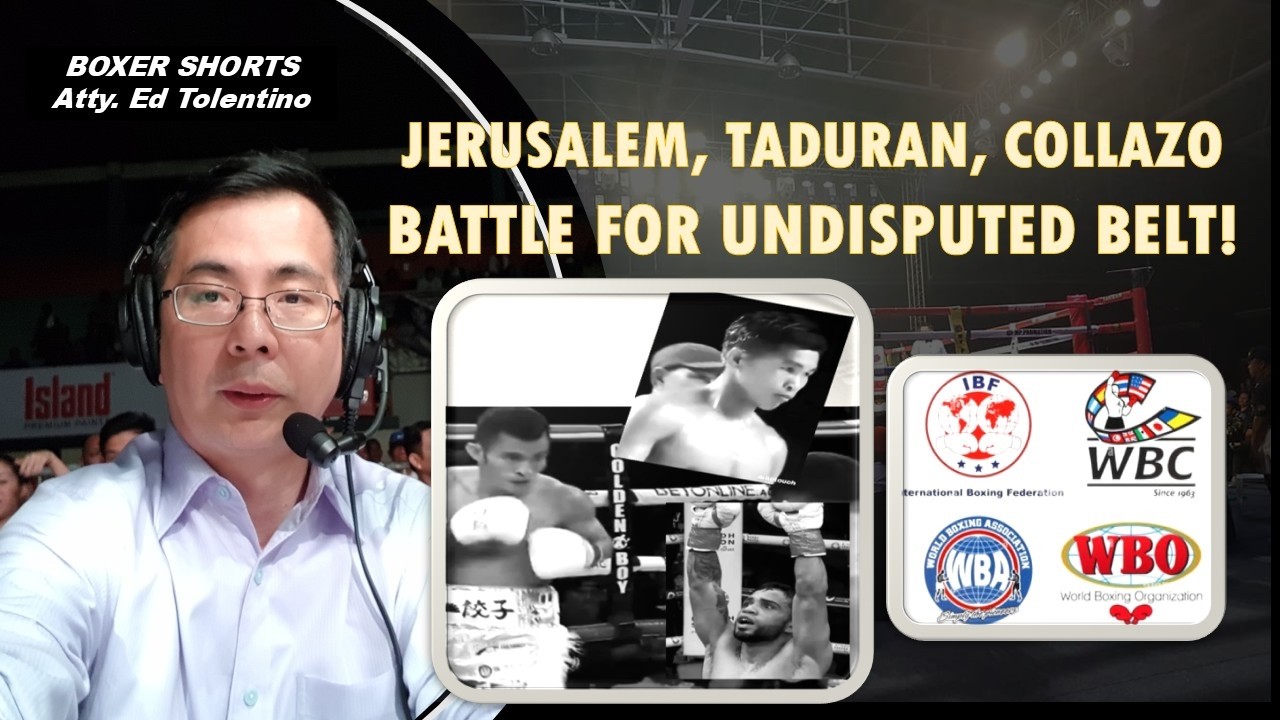 JERUSALEM,  TADURAN, COLLAZO: PARA SA UNDISPUTED MINIMUMWEIGHT TITLE!