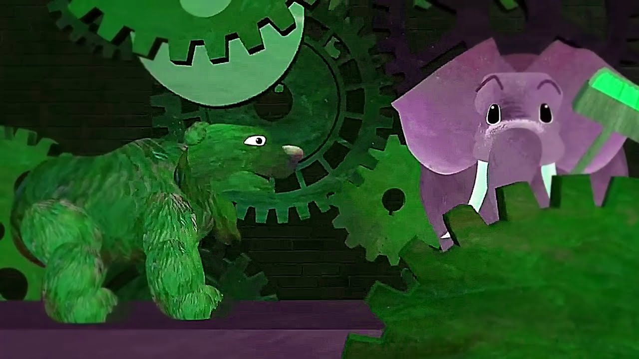 Bear runs from elephant's broom Reverse Effect/ Hickory Dickory Dock