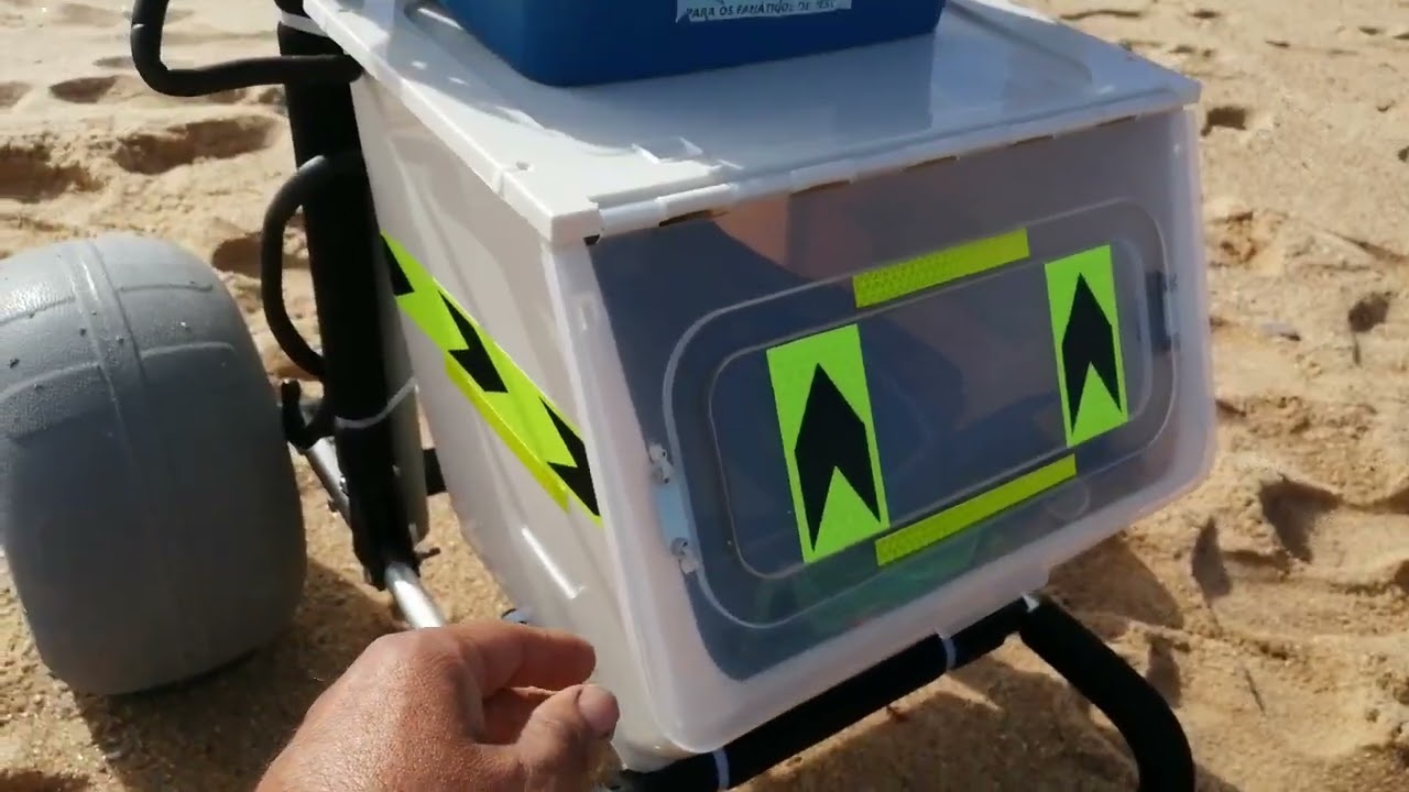 surfcasting. Carrinho de pesca Cajon de pesca
