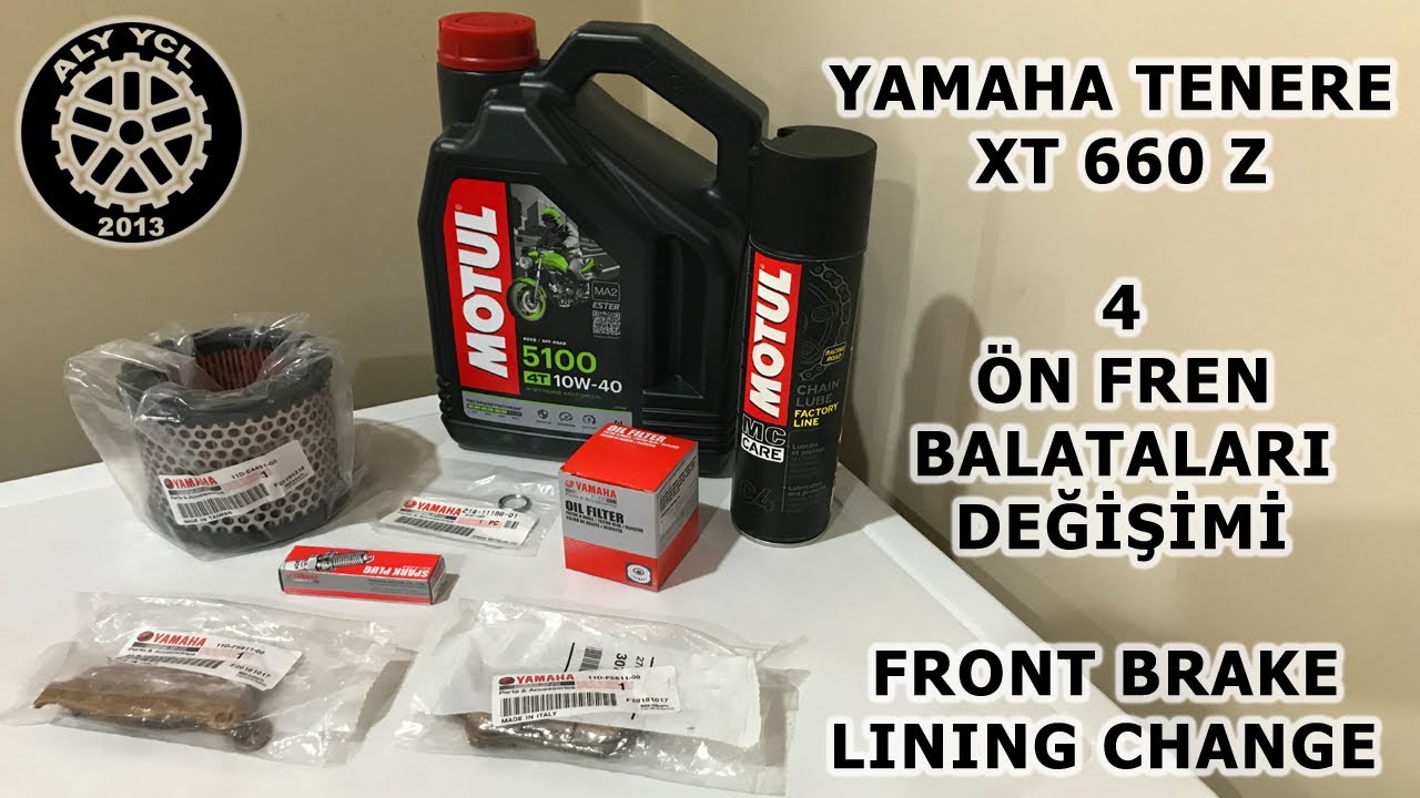 4-Tenere XT660Z Ön fren balataları değişimi - Front brake lining change