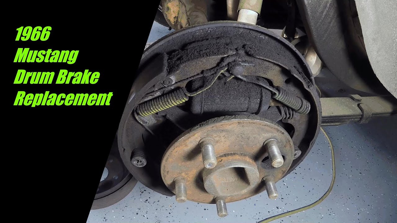 Replacing rear drum brakes on 1966 Mustang.