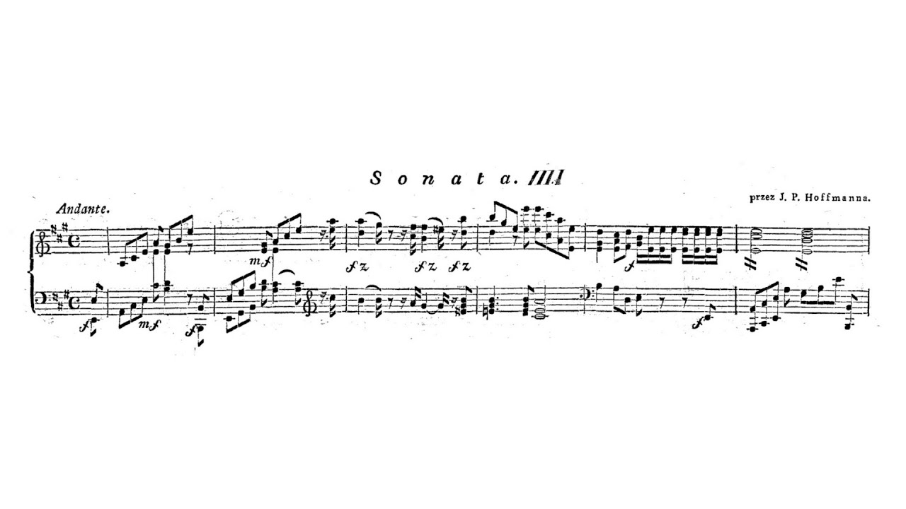 E.T.A. Hoffmann &ndash; Piano Sonata No.1, in A major