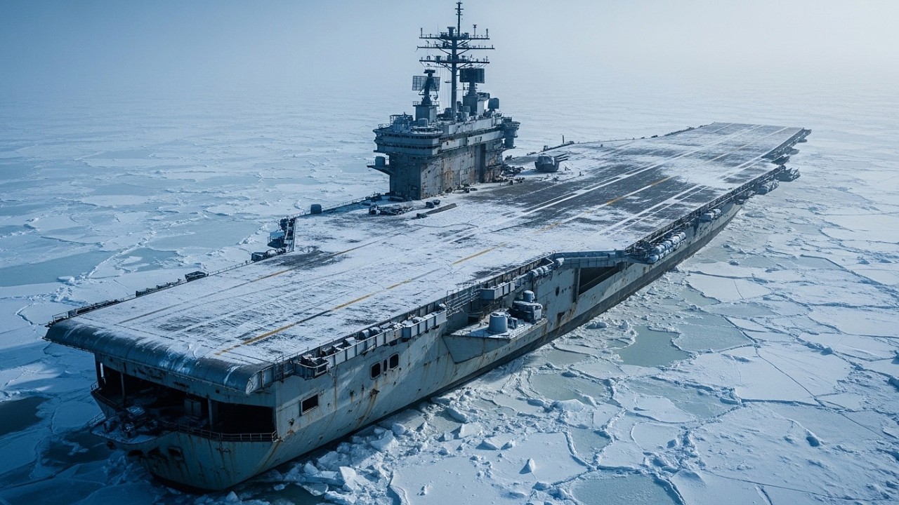 Frozen Abandoned USS Nimitz Found in Arctic Ice | Massive Aircraft Carrier Restoration Process