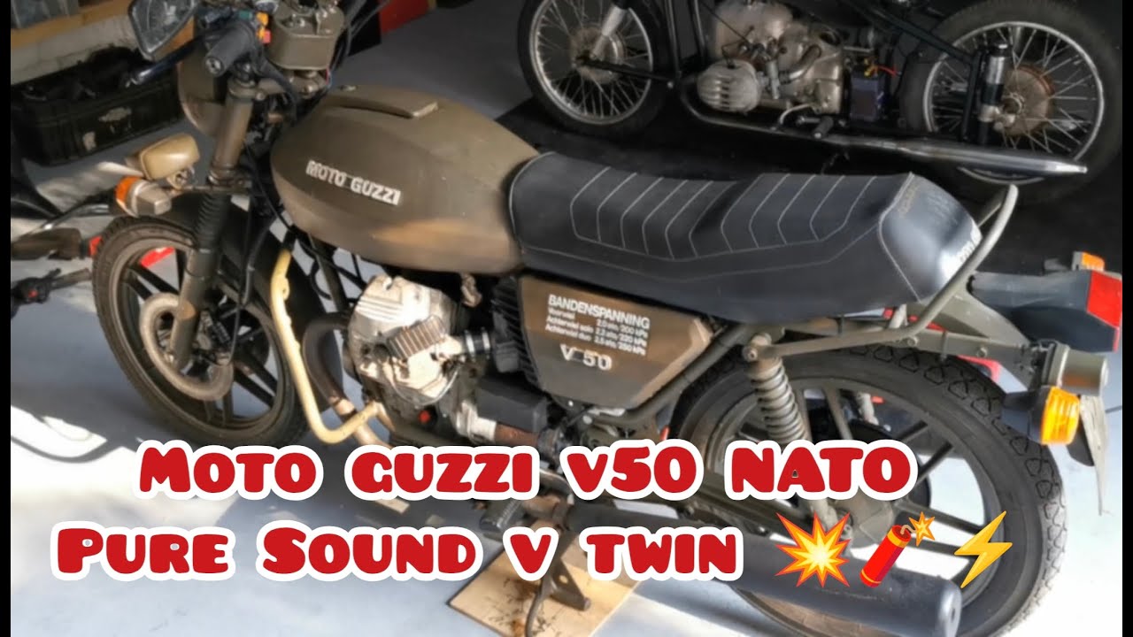 Moto Guzzi V50 NATO V-Twin Cold Start Pure Sound Raw