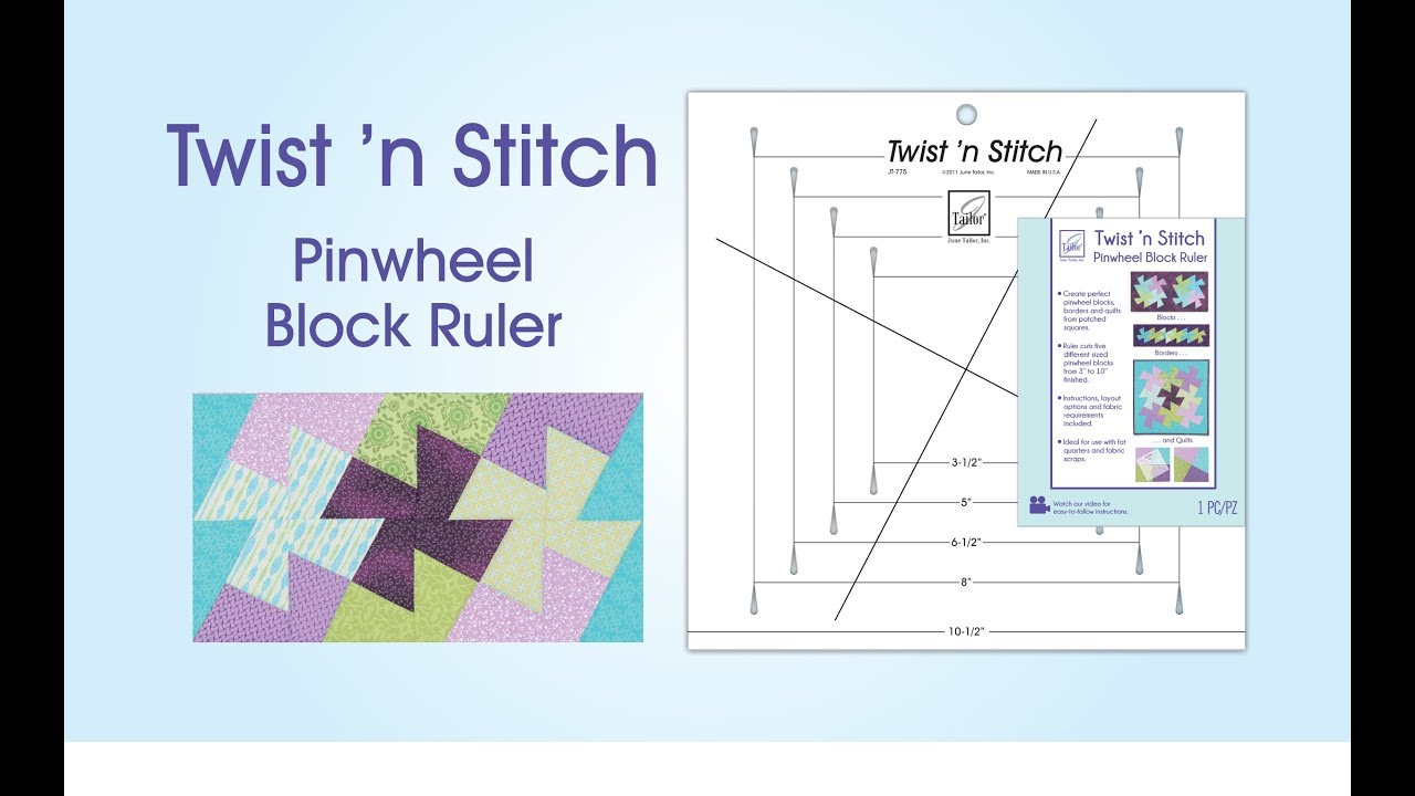 June Tailor Twist N Stitch Ruler Demonstration Video