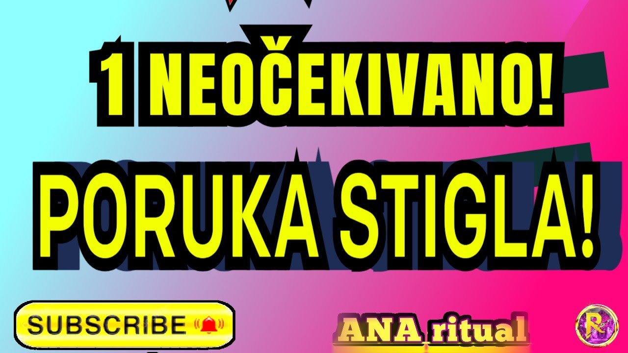 OVO JE JEDNA NEOČEKIVANA PORUKA!