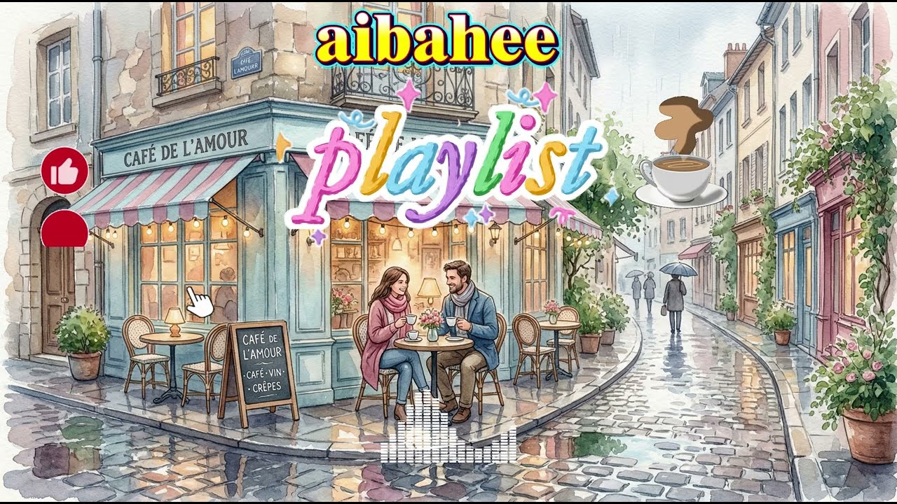 ☕ | 3.5 Hours of Romantic R&B & Pop Ballads| Rainy Paris Cafe Vibes☕ 카페 | 3시간 30분 로맨틱 R&B & 팝 발라드 |