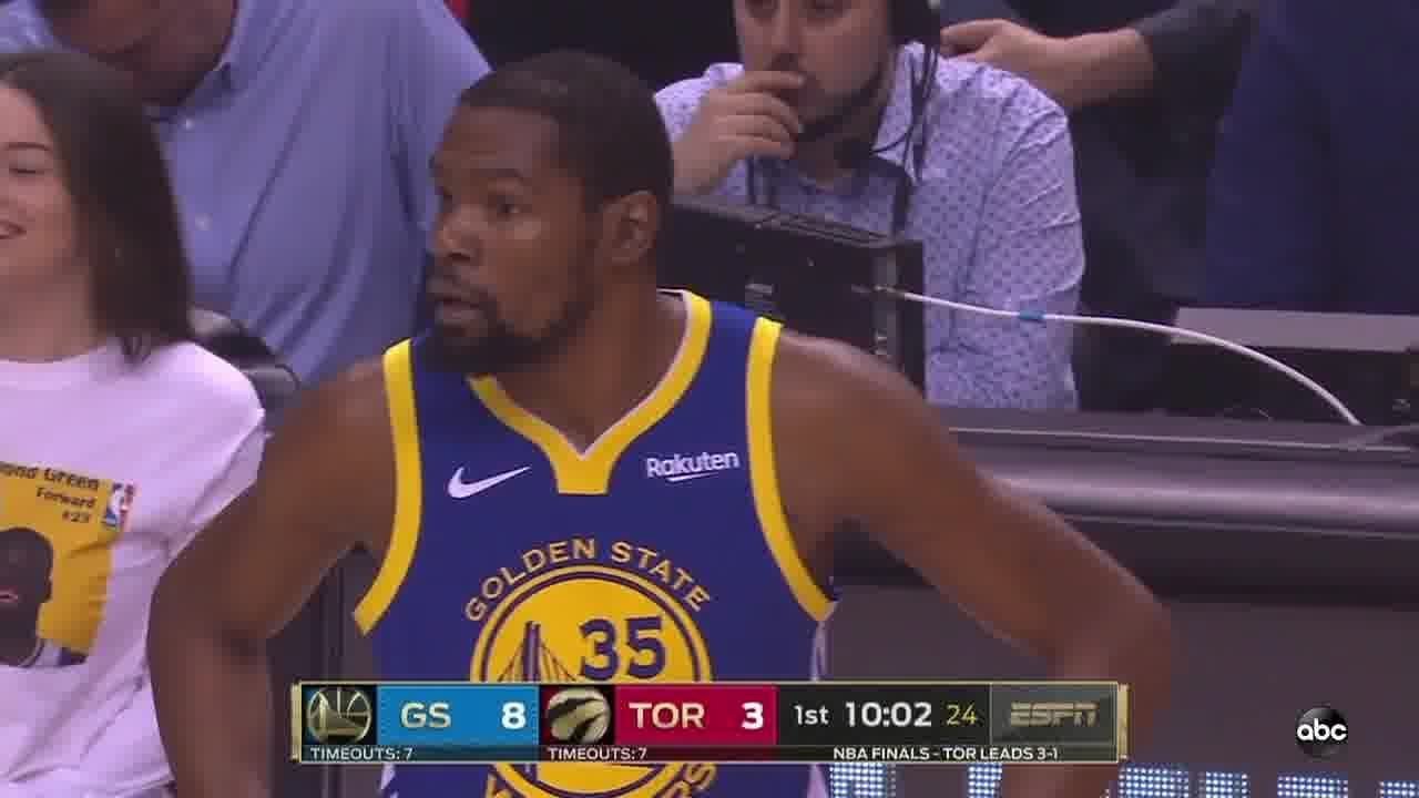 Kevin Durant All Play Time 2019 NBA Finals Game 5 Golden State Warriors vs Toronto Raptors