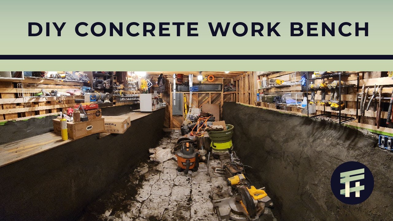 DIY Off-Grid Concrete Workbench Build + Bonus Building Tips! | Budget Pallet Workshop Build Ep 8
