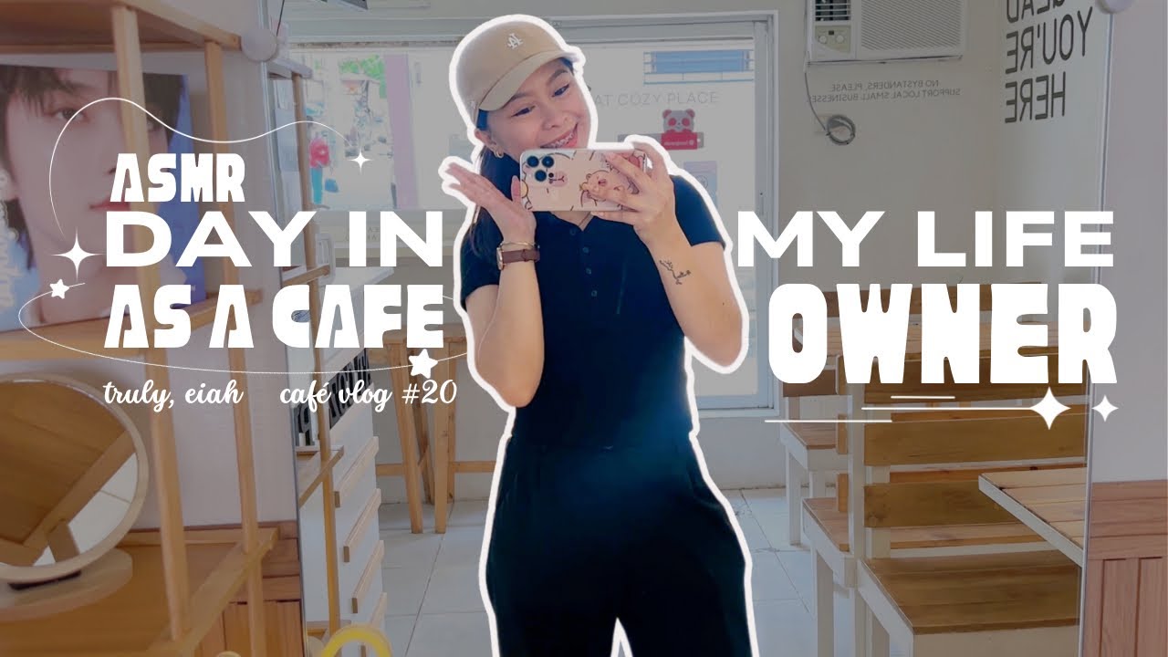 asmr day in a life of a coffee shop owner in the philippines: cafe vlog, making lots of drinks