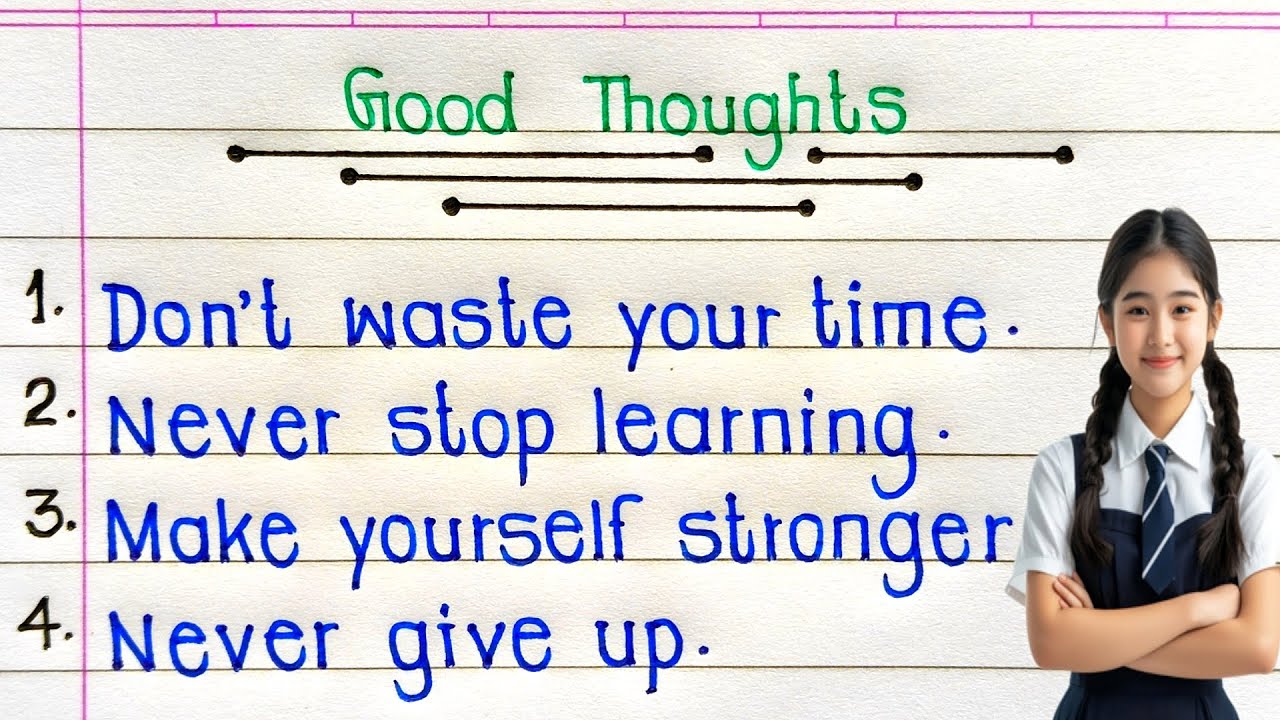 Good Thoughts In English | Good Thoughts In English For Students | Motivational Thoughts |