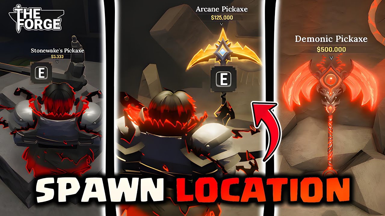 Every Secret Pickaxe Spawn Location Showcase in Roblox The Forge (Complete Guide)