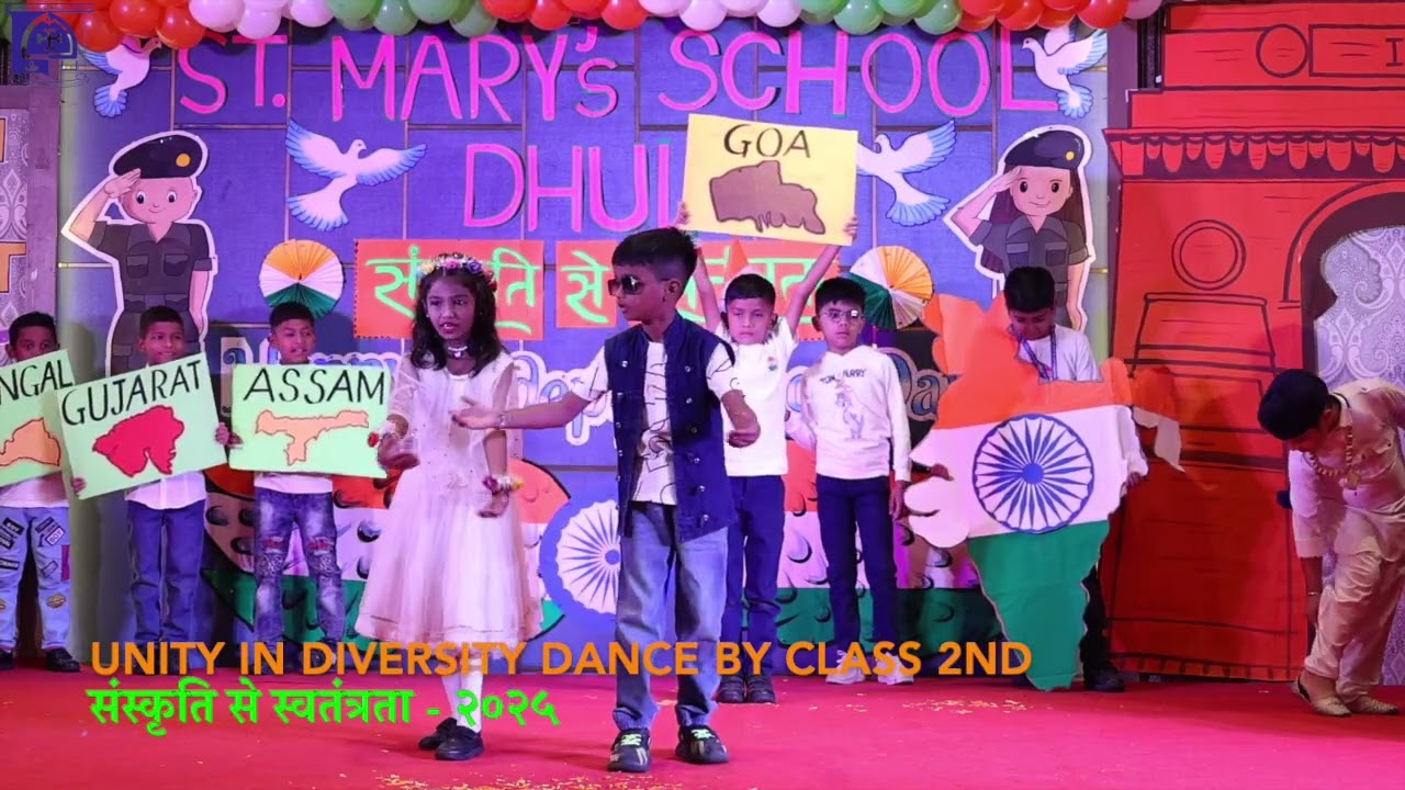 Unity in Diversity Dance | Class 2 | St. Mary’s School Dhule | Independence Day 2025 🇮🇳