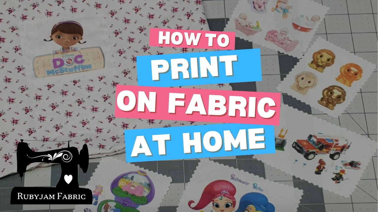Rubyjam Fabric - Learn How to Print on Fabric Using Freezer Paper! #fabricprinting #fabricstore