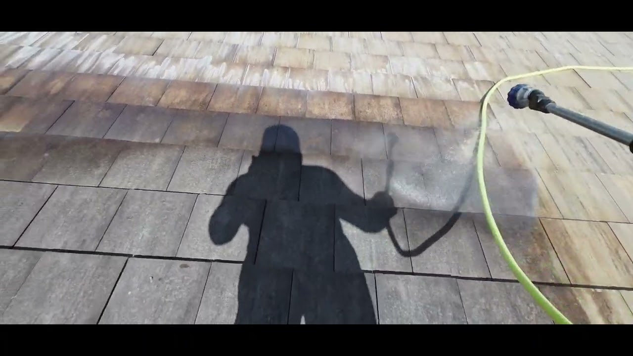 Tile roof delight. Roof softwashing walk through/tutorial