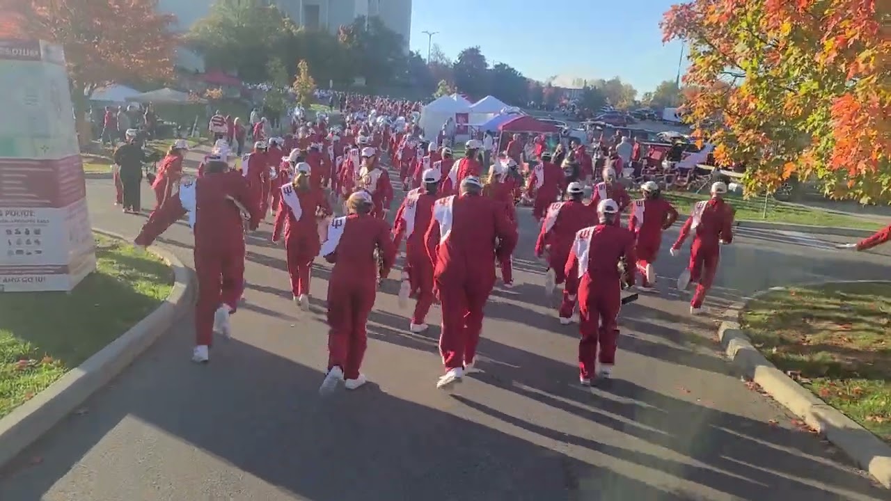 Oct 21, 2023 IU Marching Hundred marching to the Walk vs Rutgers