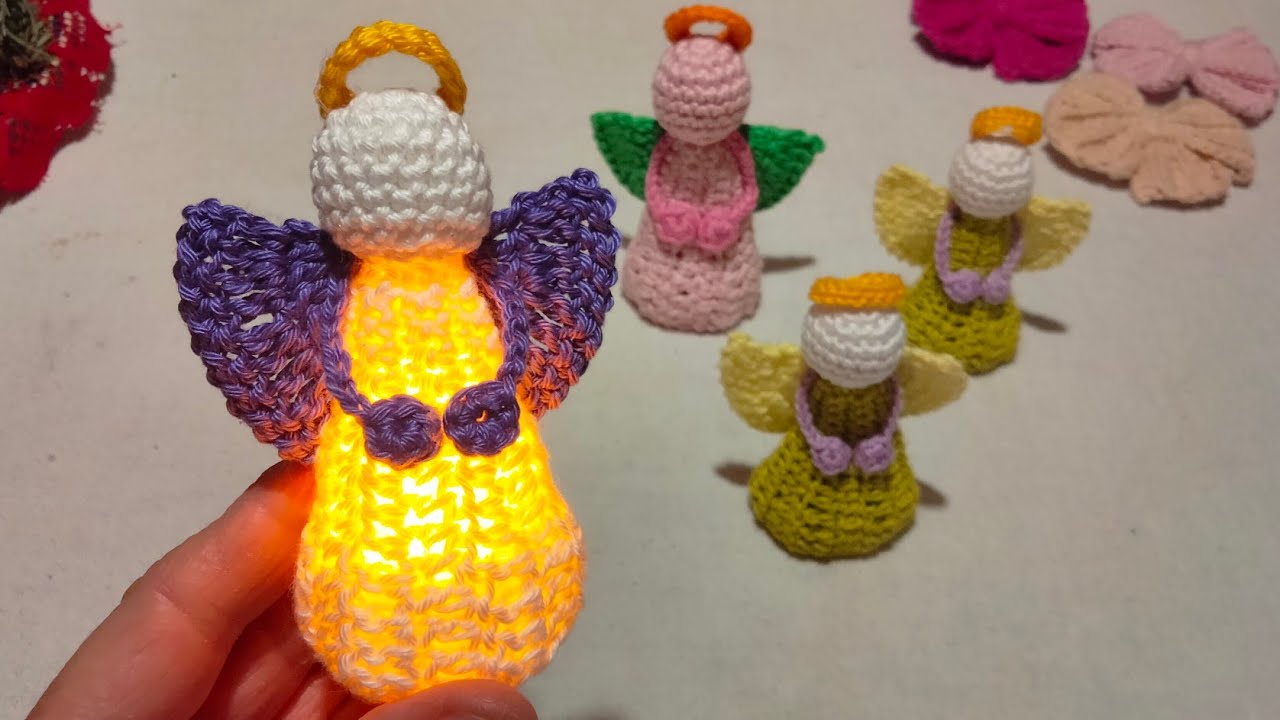 Engele häkeln...Zum aufhängen...Oder mit Ledkerze als Tischdeco...