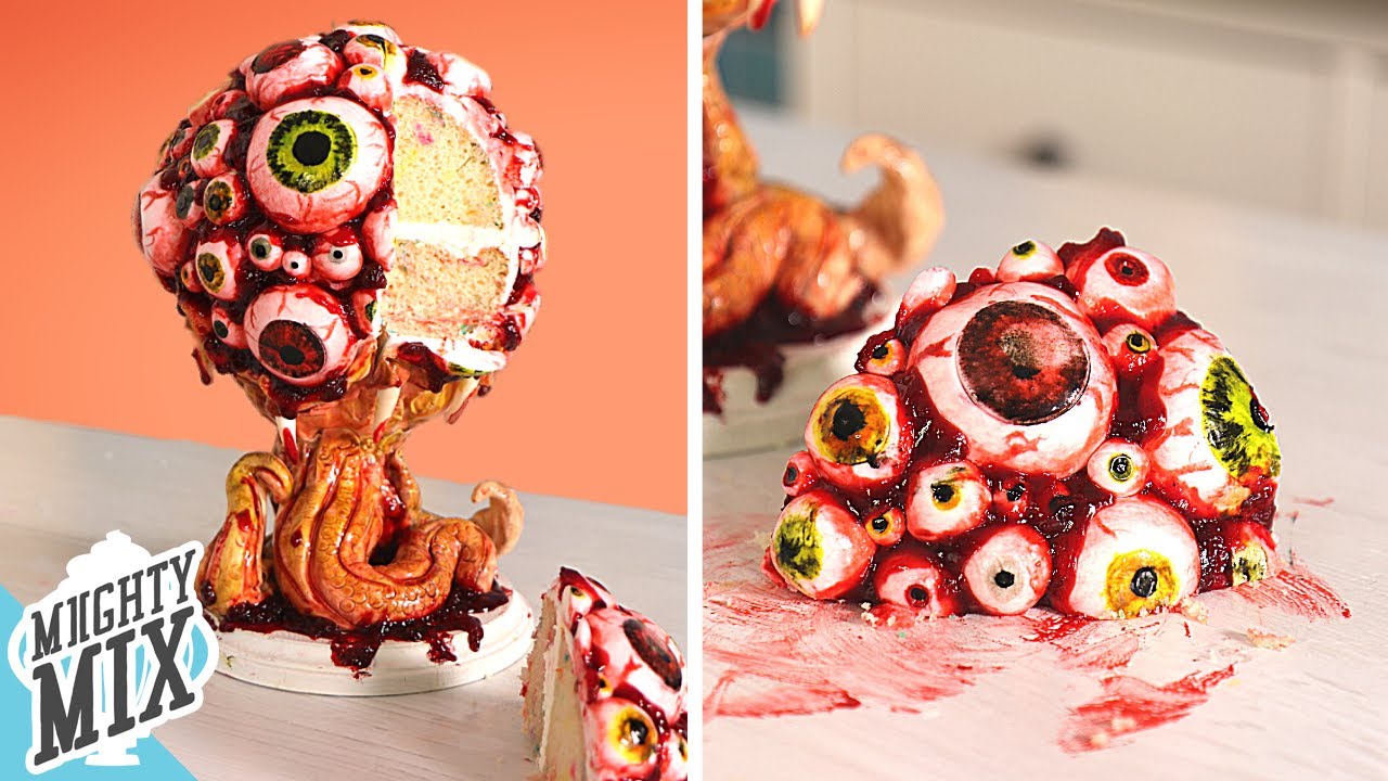 CREEPY Halloween Cake | EYE BALL MONSTER Cake | MiightyMix