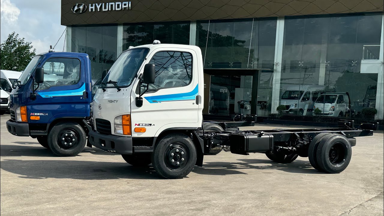 Mighty N550LA. Xe tải Hyundai 2,5 tấn, thùng dài, bánh bằng (lốp 7), máy mới, hộp số mới.