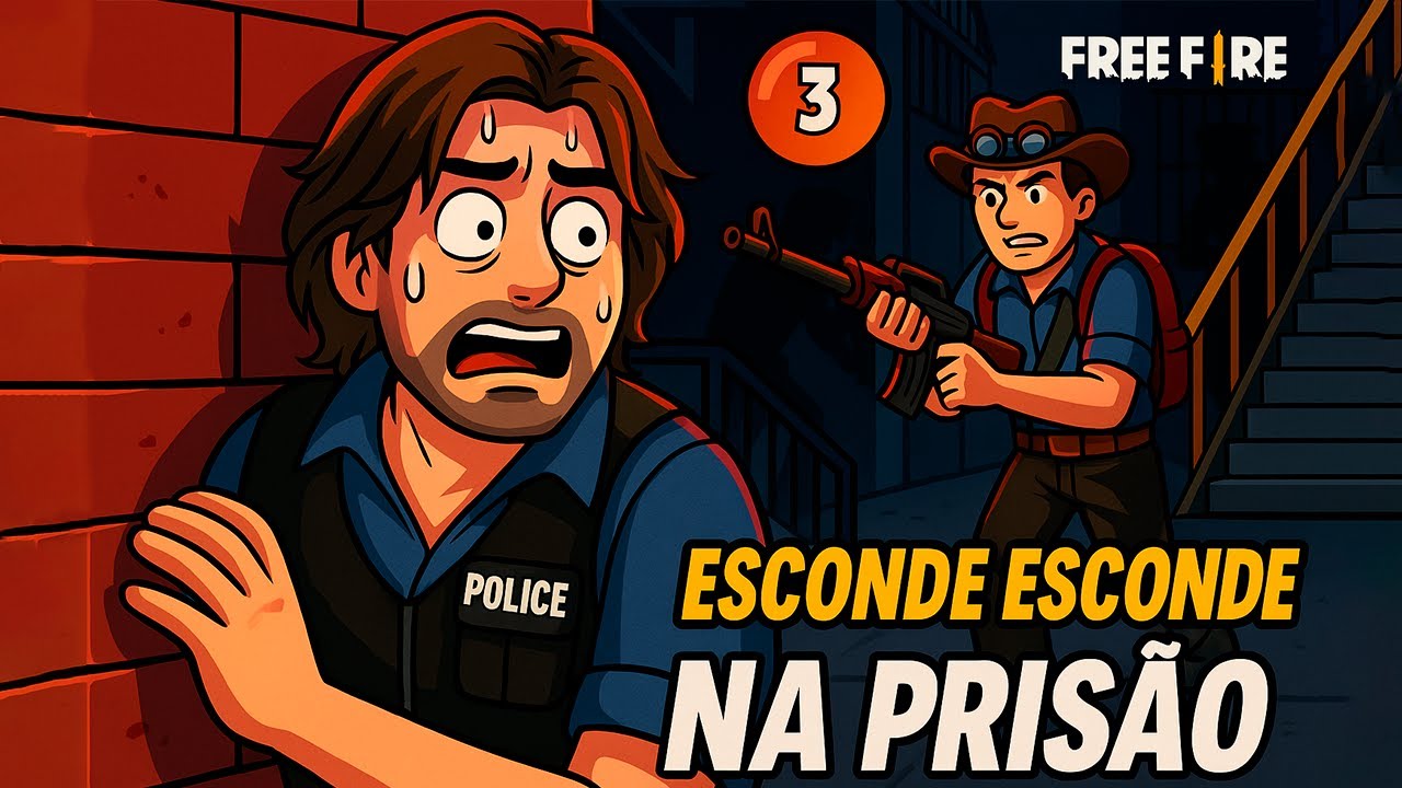 ESCONDE ESCONDE NA PRISÃO DO FREE FIRE #freefire #ff