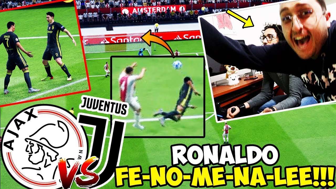 RONALDO MANDA I TIFOSI IN DELIRIOOO!!! Ajax-Juventus [Fifa 19]