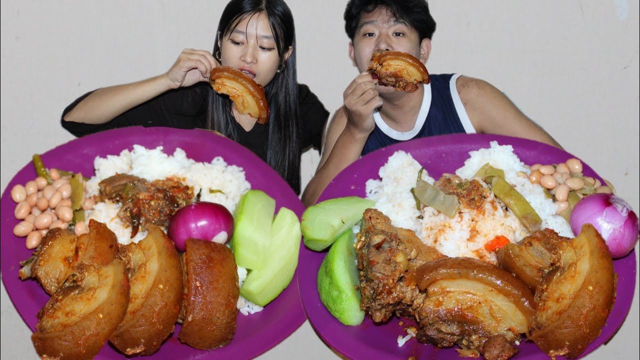 Pork Fats Eating Challenge With My Lil Bruh | Naga Mukbang| Sori👎🏾🥲