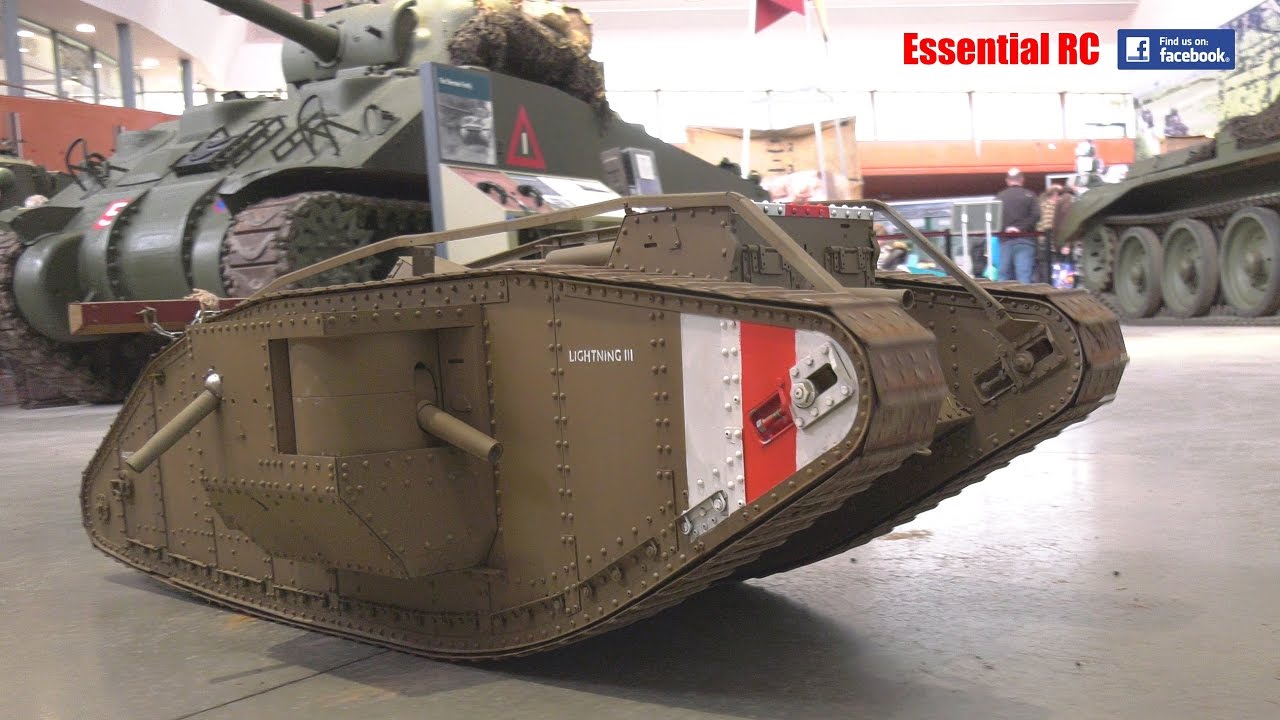 BRITISH MARK IV LARGE 1:6 SCALE RC TANK (ARMORTEK) at BOVINGTON TANK MUSEUM [UltraHD & 4K]