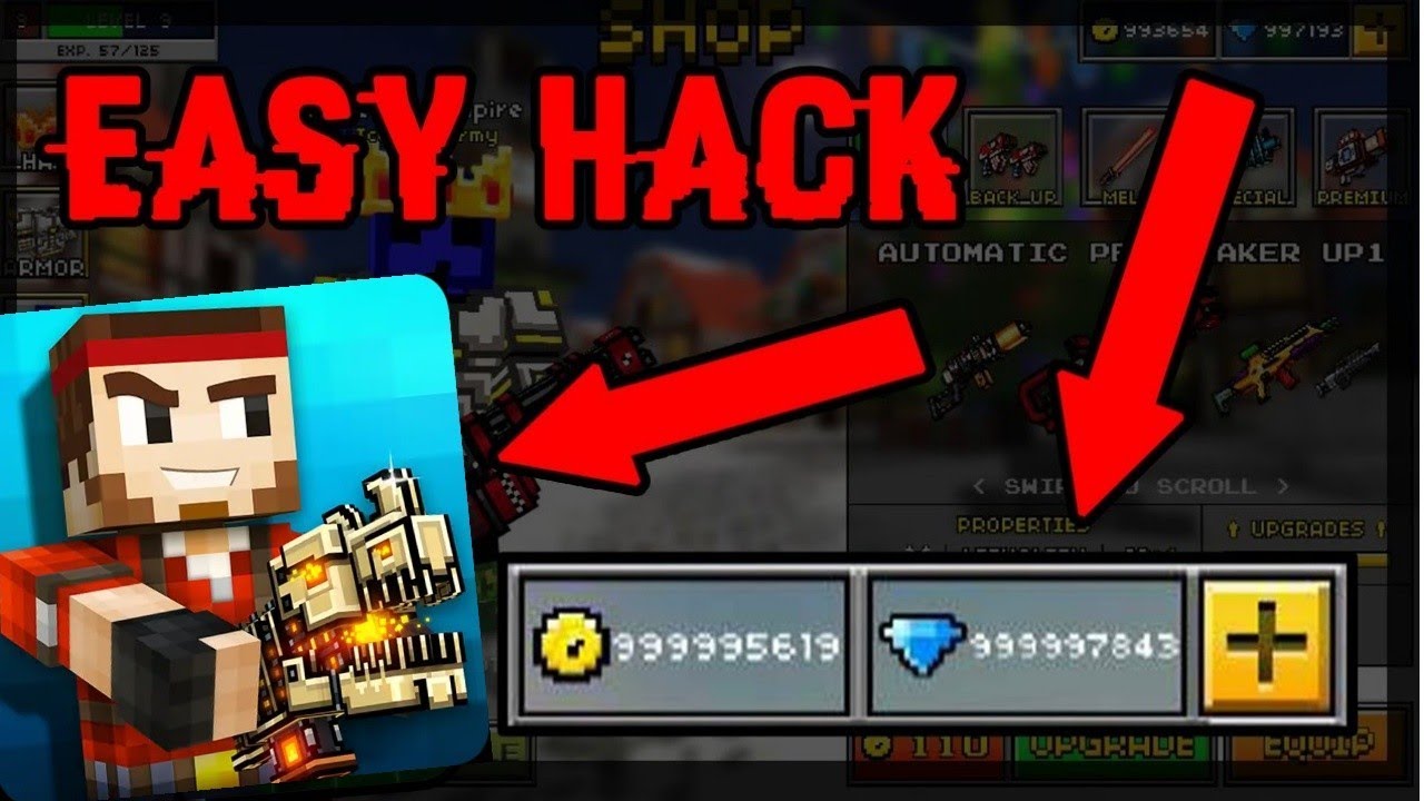 Hack para Pixel Gun 3D gemas y dinero ilimitado