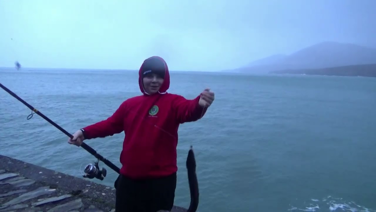 Fishing on Kells old Peir for conger in Co.Kerry