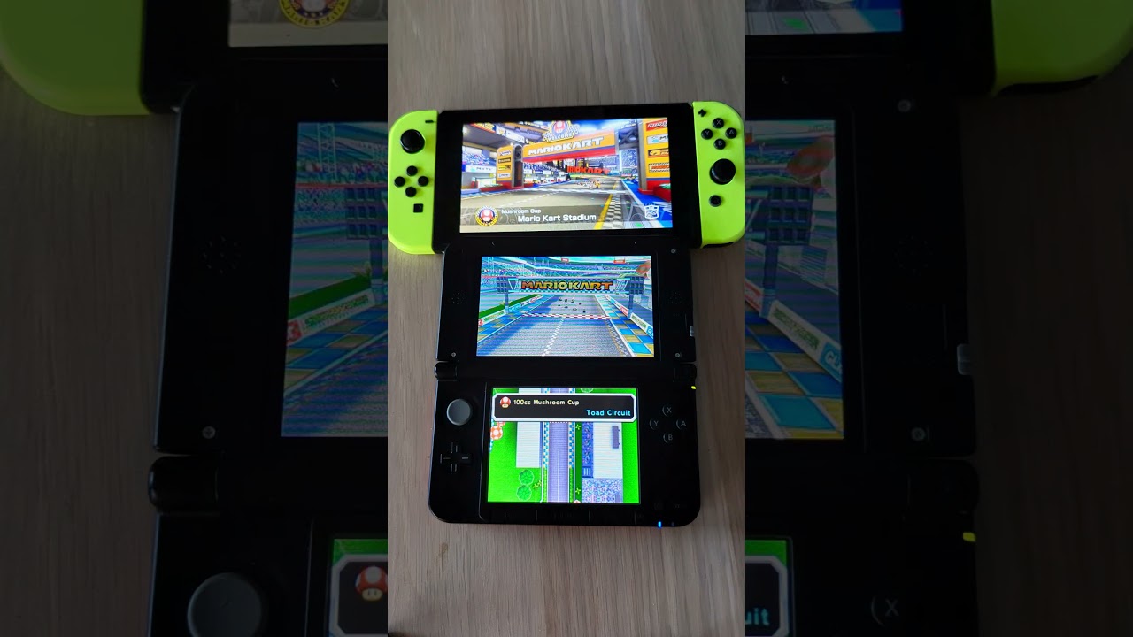 Mariokart- Nintendo Switch vs 3DS XL Speed Comparison