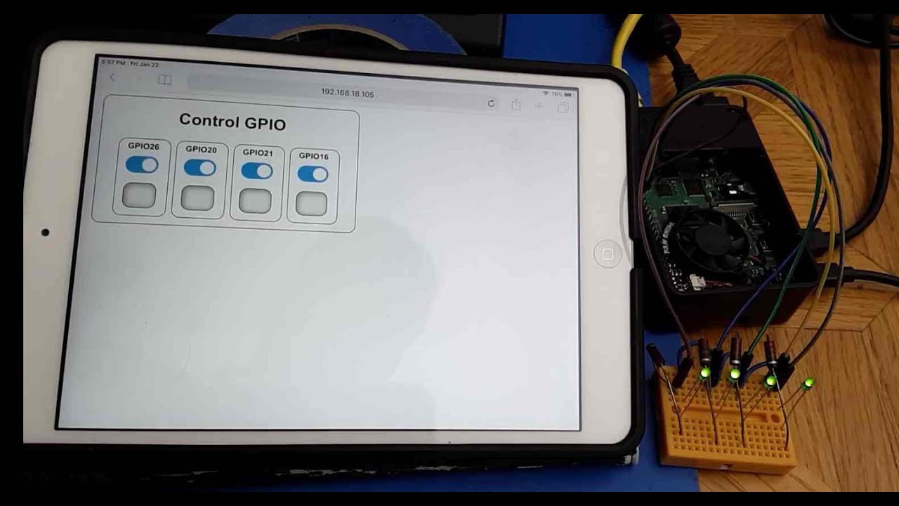 Web server to control GPIO on a Raspberry Pi with websockets (see description for important notes)