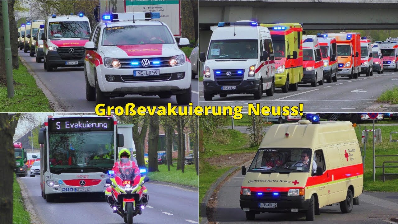 Großevakuierung NEUSS wegens Bombenräumung! Evakuierung 6600 Menschen - Großeinsatz Einsatzkräften!
