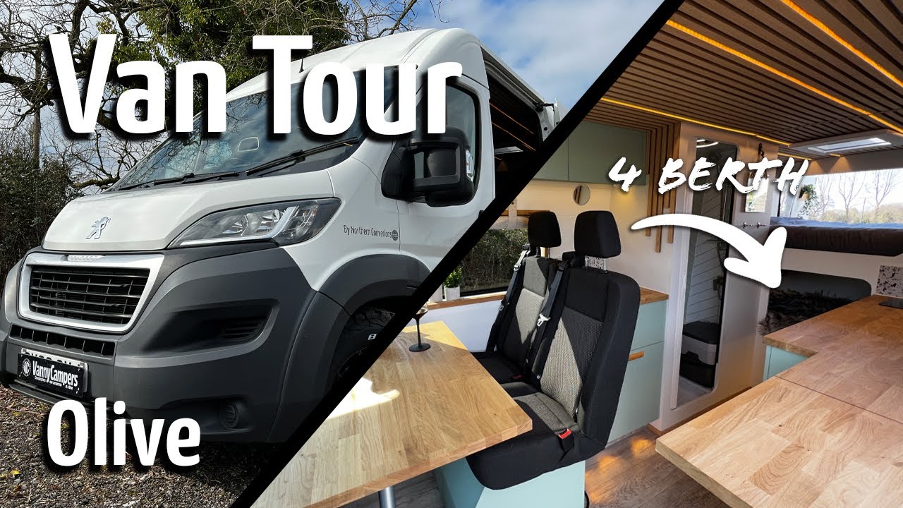 ТУР НА МИКРОАВТОБУСЕ | Семейный кемпер с 4 спальными местами | PEUGEOT BOXER Olive