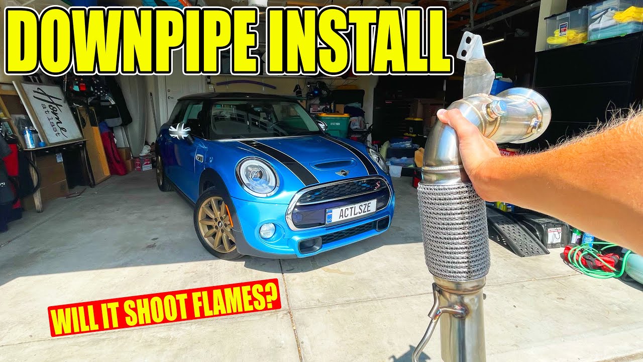 INSTALLING A NEW DOWNPIPE On My MINI | Mini F56 Decat/Catless Downpipe Install