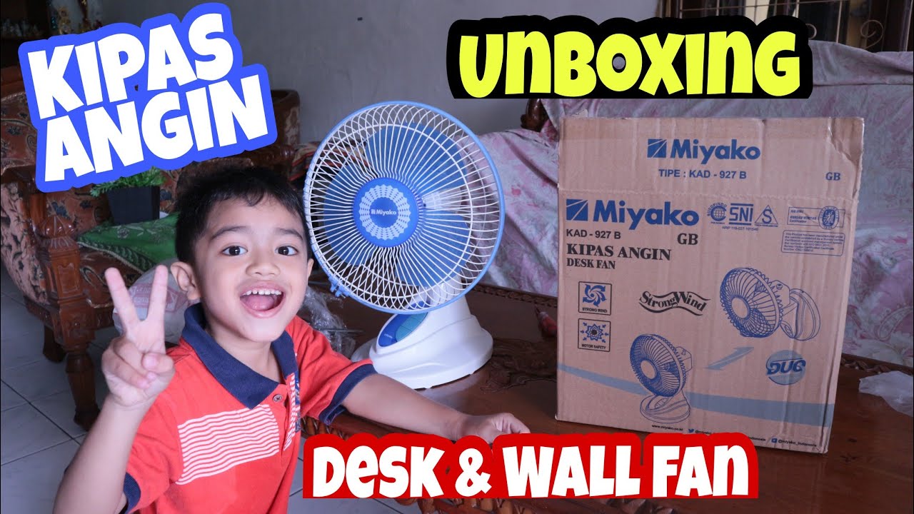 Unboxing Kipas Angin Miyako type KAD -927B - Desk Fan - Wall Fan