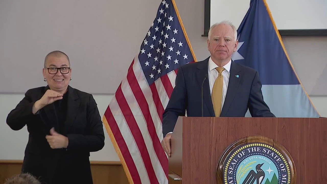 Walz addresses Minnesota budget forecast
