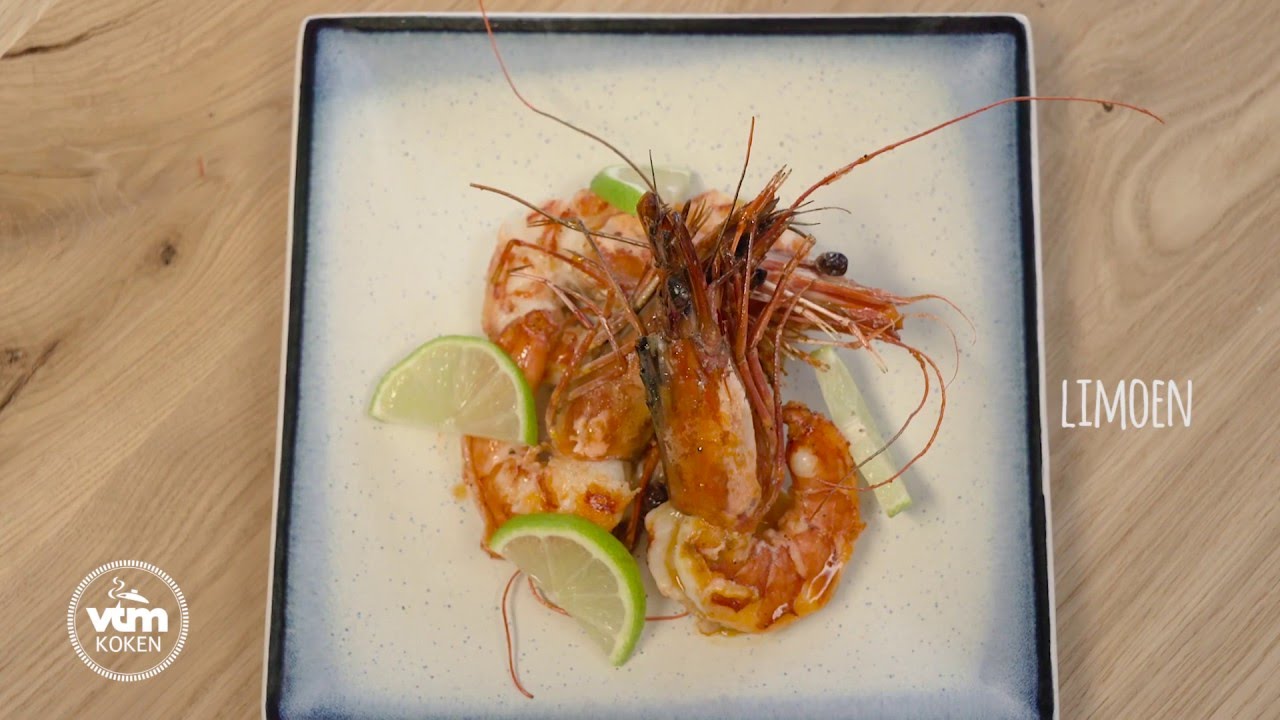 Gamba's met koriander en limoen - Kommati | VTM Koken | Mijn Pop-uprestaurant 2016