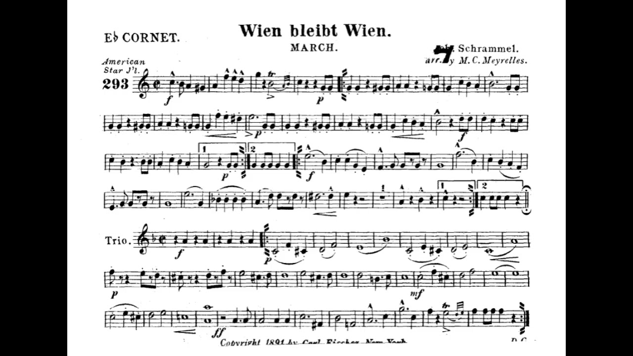 Wien Bleibt Wien Marcsh - Eb CORNET