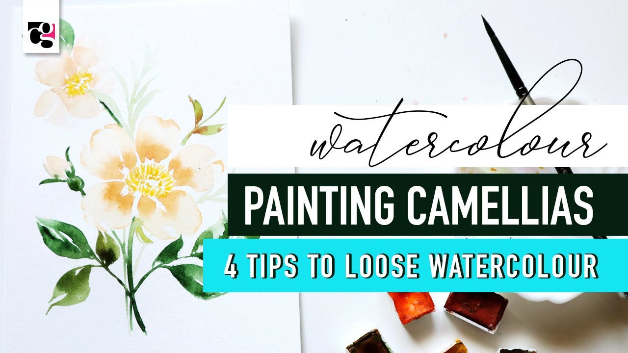 4 Tips for Loose Watercolour Painting - Painting Camellias