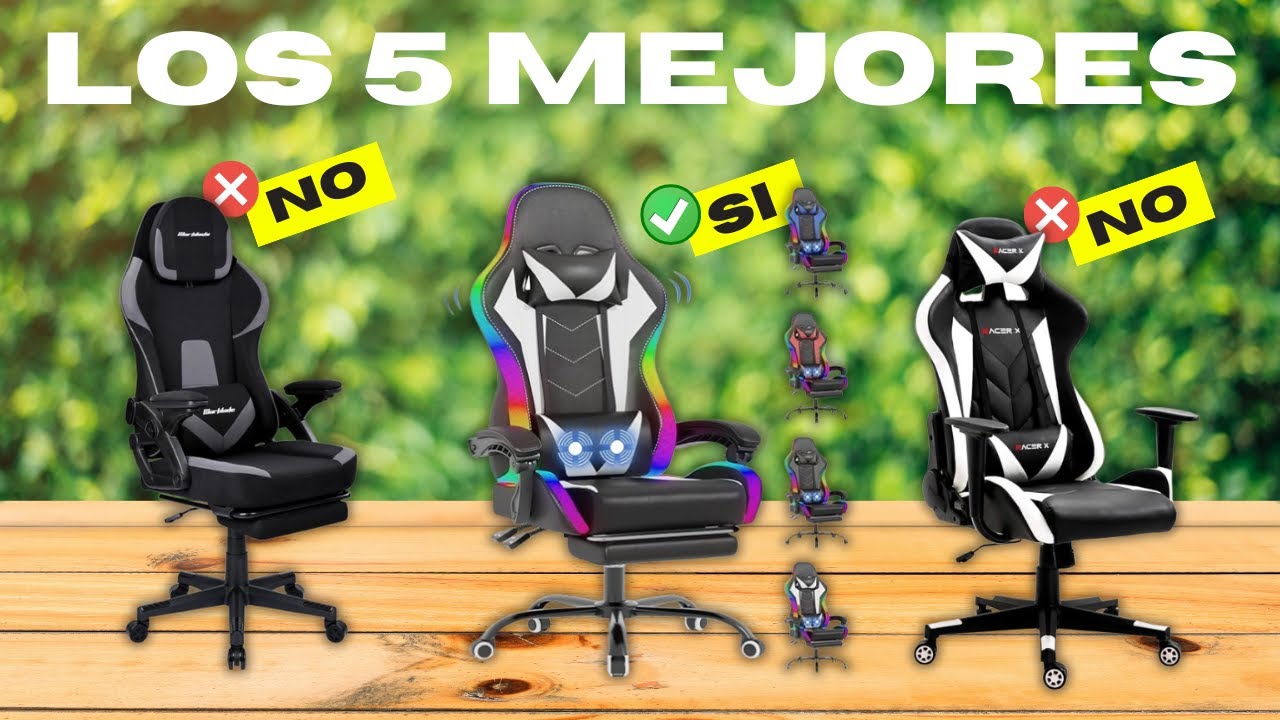 Las 5 MEJORES SILLAS GAMING BARATOS ✅ (AMAZON 2025) | CALIDAD PRECIO SILLAS GAMING OFICINA